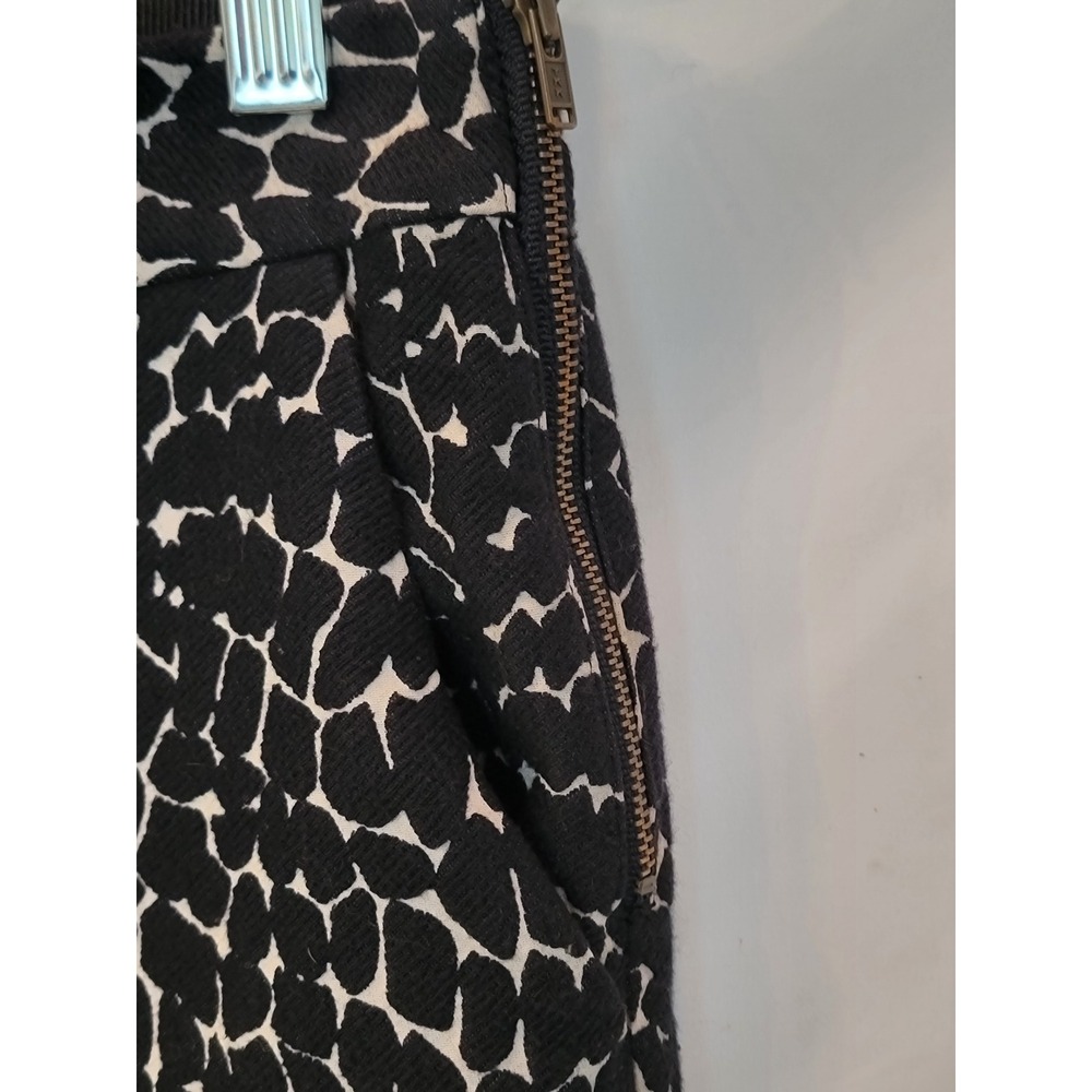 Tomorrowland Collection Black White Abstract Print Slim Side Zip Pants Size 34 - Picture 6 of 9